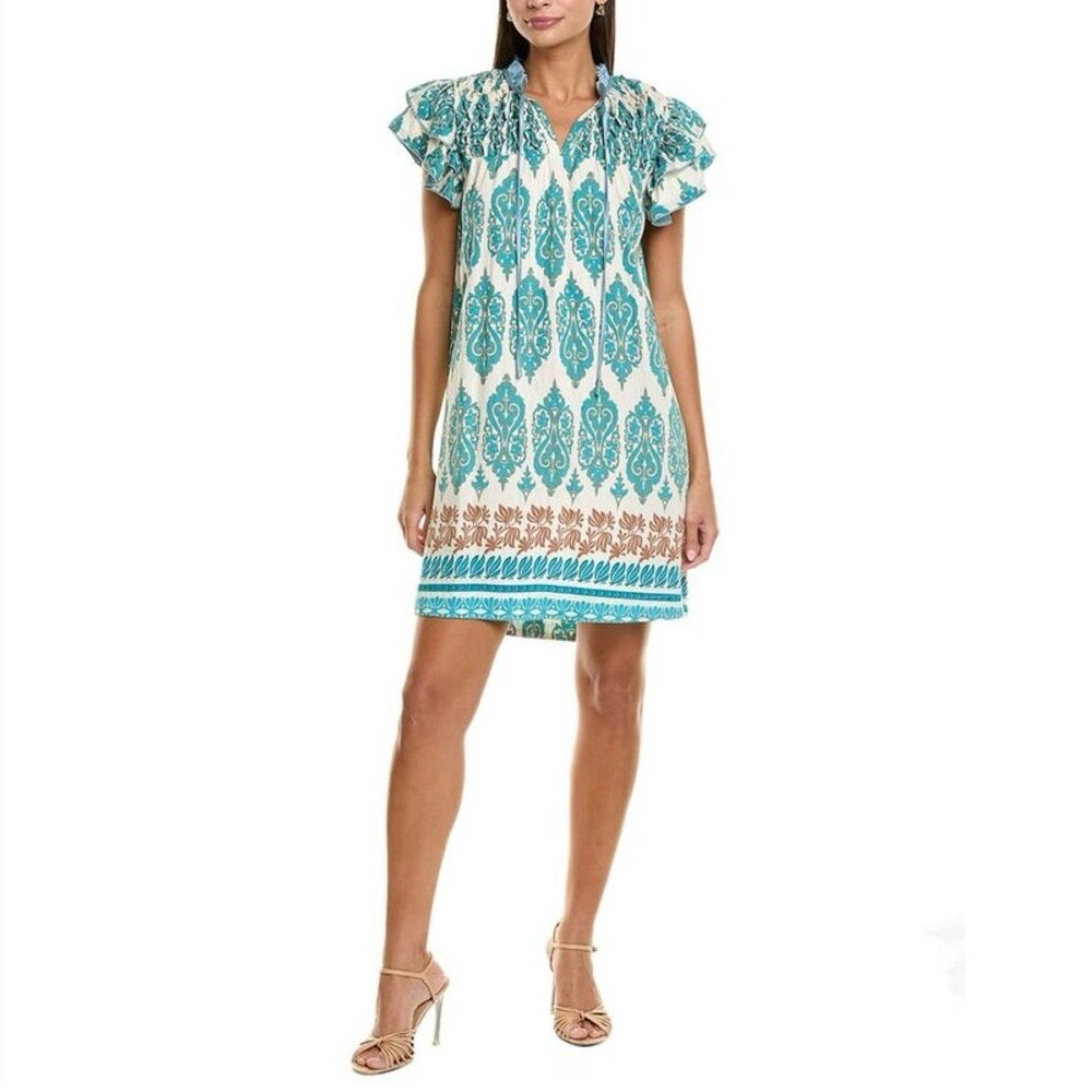 Maison Maar Flutter Sleeve Shift Mini Dress